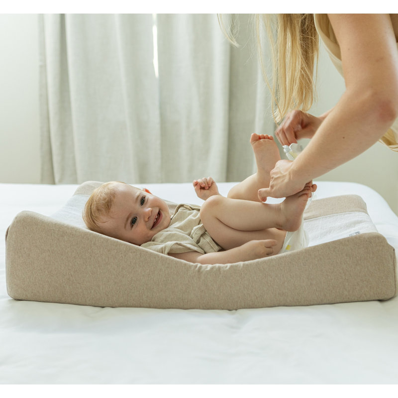 Housse Pour Matelas à Langer Béaba Sofalange - 100% Coton Bio Nid D'abeille, éponge Moelleuse - Certifiée GOTS Et Oeko-Tex - Lavable Machine 30°C