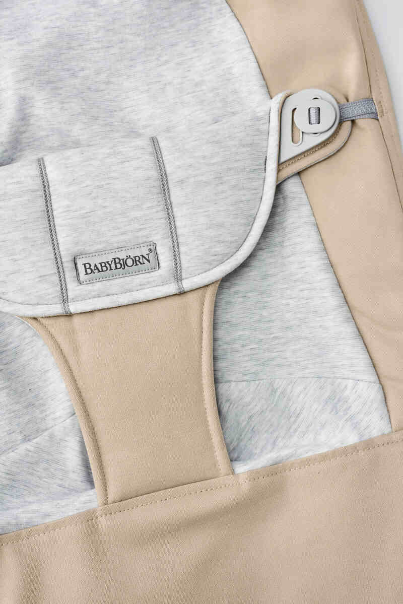 Housse pour Transat Balance Soft Tissé/Jersey, Boutons gris, Beige/Gris Babybjorn zoom