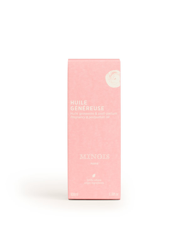 Huile Généreuse Grossesse et Post Partum 100 ml Minois Paris packaging 