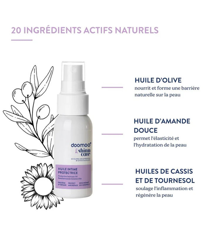 Huile Intime Protectrice Doomoo x ShinnCare 50 ml Babymoov ingrédients