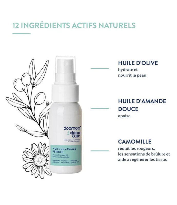 Huile De Massage Perinée Doomoo x ShinnCare 50 ml Babymoov ingrédients