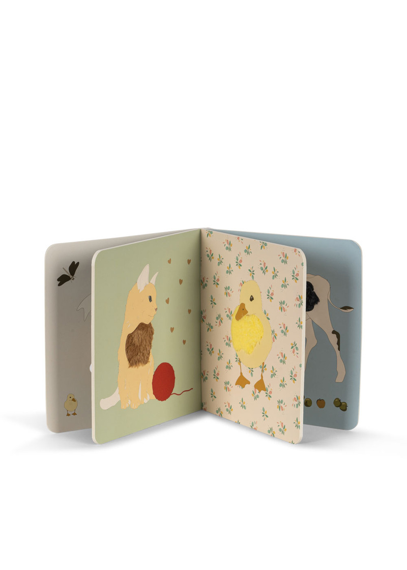 Imagier sensoriel Touch & Feel KONGES livre ouvert