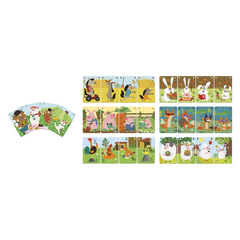 Jeu de 7 Familles - Family Farm Janod ensemble de Familles