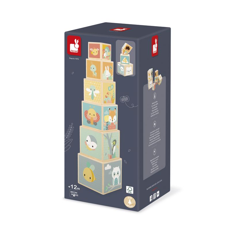 Jeu à empiler Pyramide Janod packaging