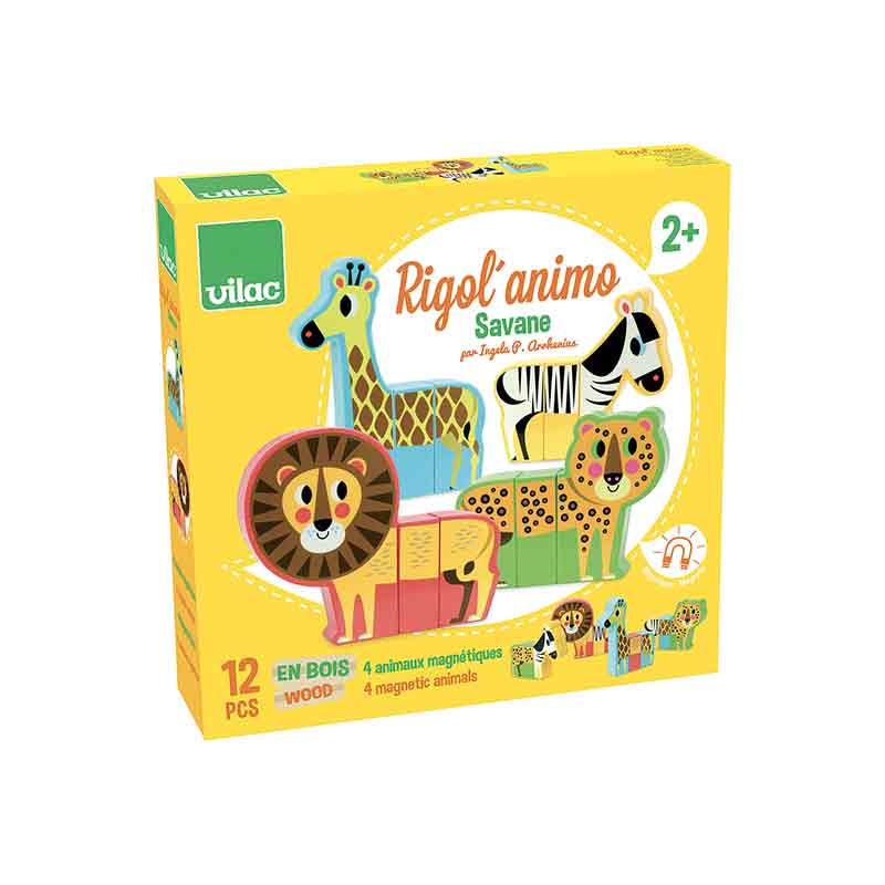 Jeu assemblage Rigol'animo Savane Ingela P. Arrhenius Vilac Packaging