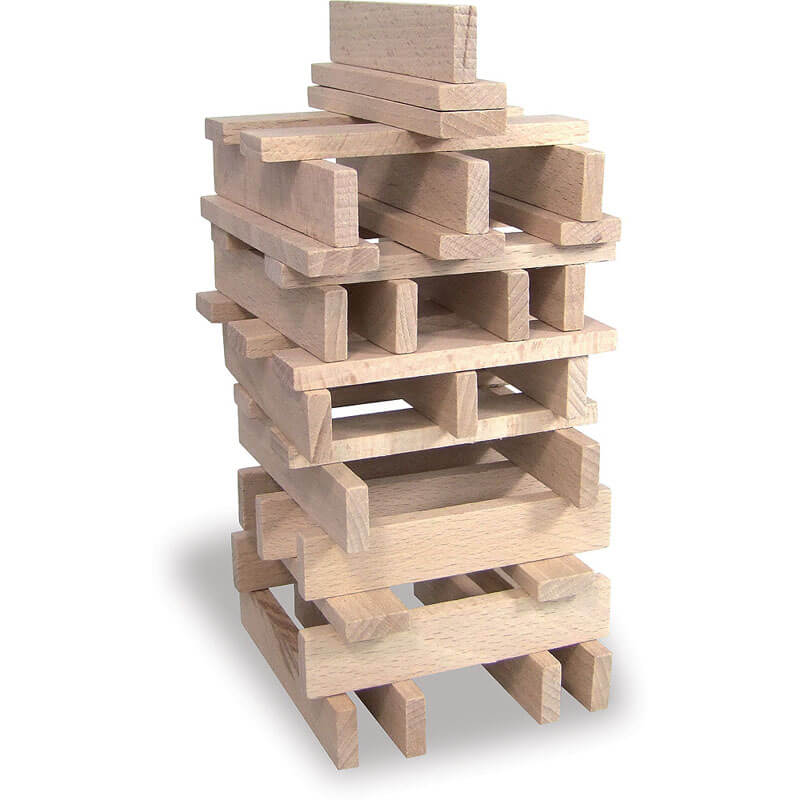 Jeu de construction Batibloc classic 100 planchettes en bois massif Vilac