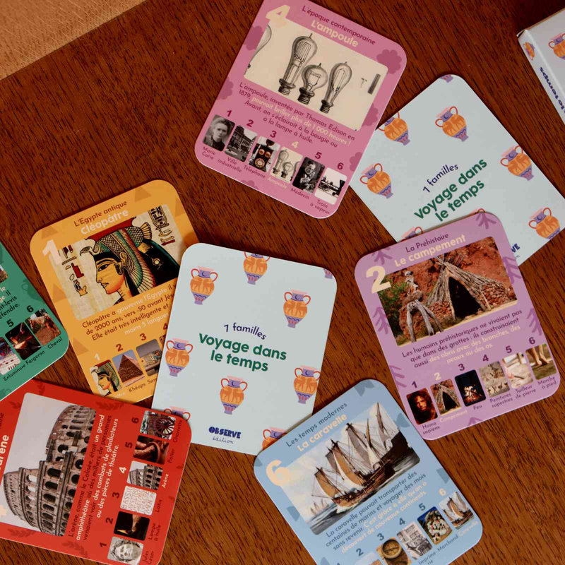 Jeu de 7 familles Voyage dans le temps Observe Édition lifestyle 1