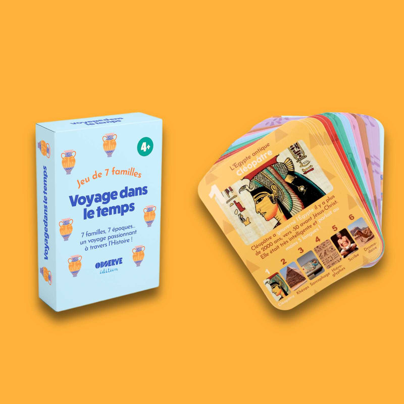 Jeu de 7 familles Voyage dans le temps Observe Édition produit