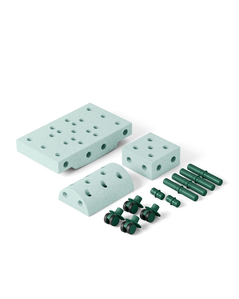 Jeu de construction évolutif Curiosity Kit MODU face menthe / vert
