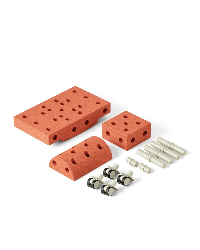 Jeu de construction évolutif Curiosity Kit MODU face orange