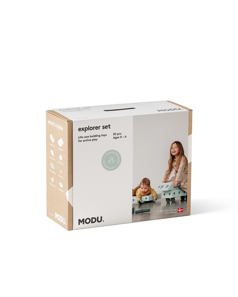 Jeu de construction évolutif Explorer Kit Menthe / Vert Fôret MODU packaging