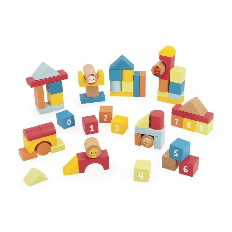 Jeu de constructions Ferme 56 pcs JANOD blocs