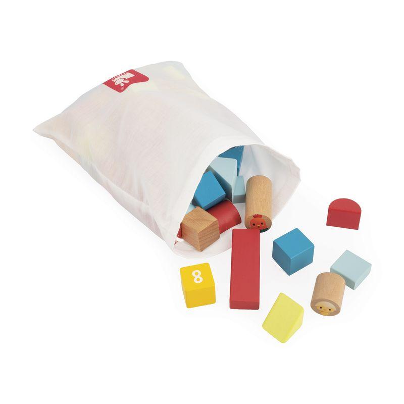Jeu de constructions Ferme 56 pcs JANOD blocs avec sac