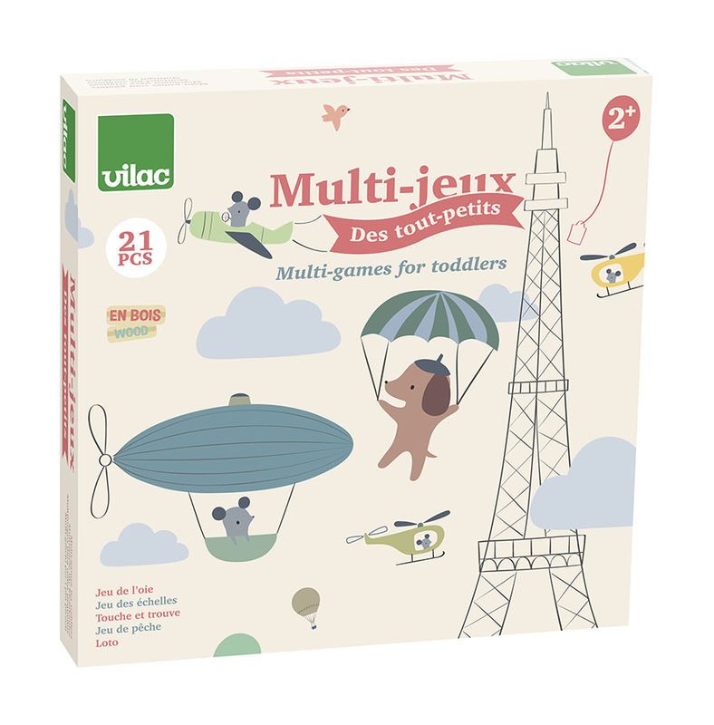 Jeu de société Multi-Jeux des tout-petits Sarah Betz Vilac packaging