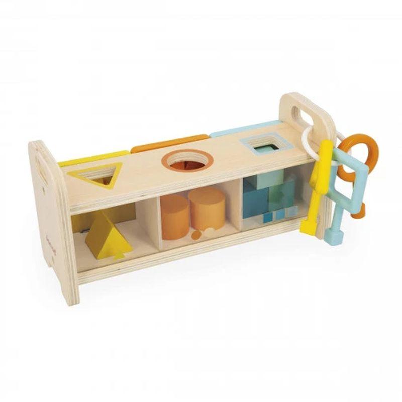 Jeu d’encastrement La boîte à clefs JANOD clefs accrochées