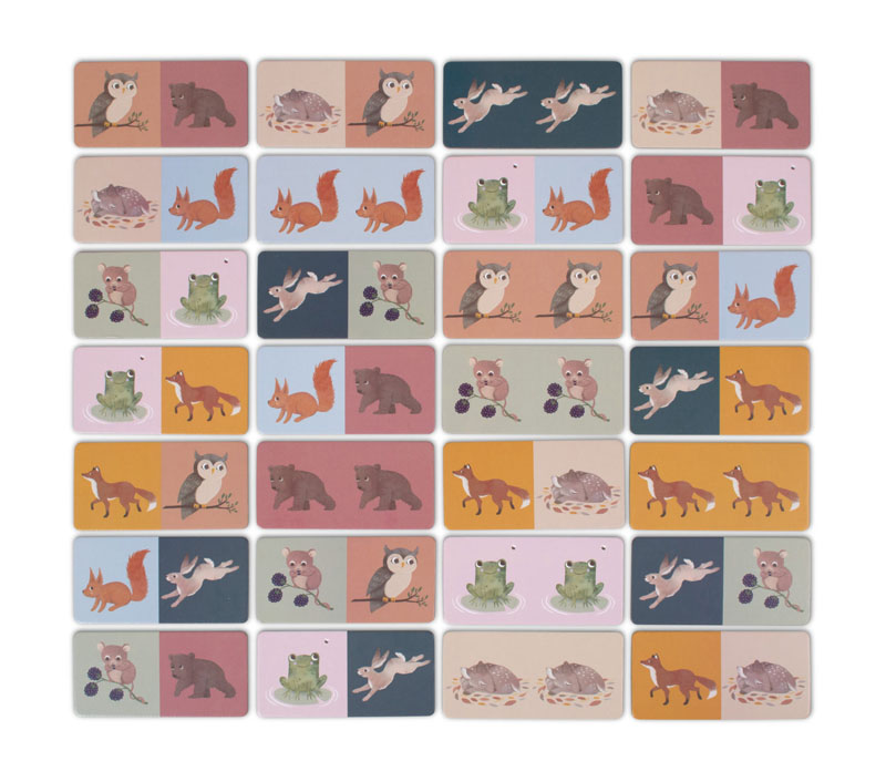 Jeu de dominos Animaux nordiques Filibabba pièces