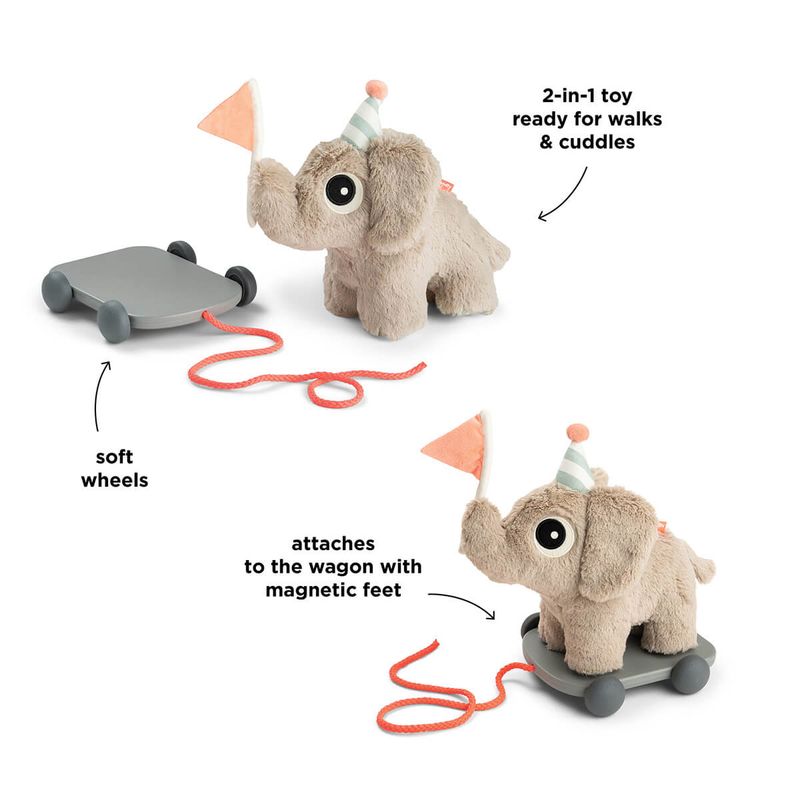 Jouet à tirer 2 en 1 Elphee Sable Done By Deer détails