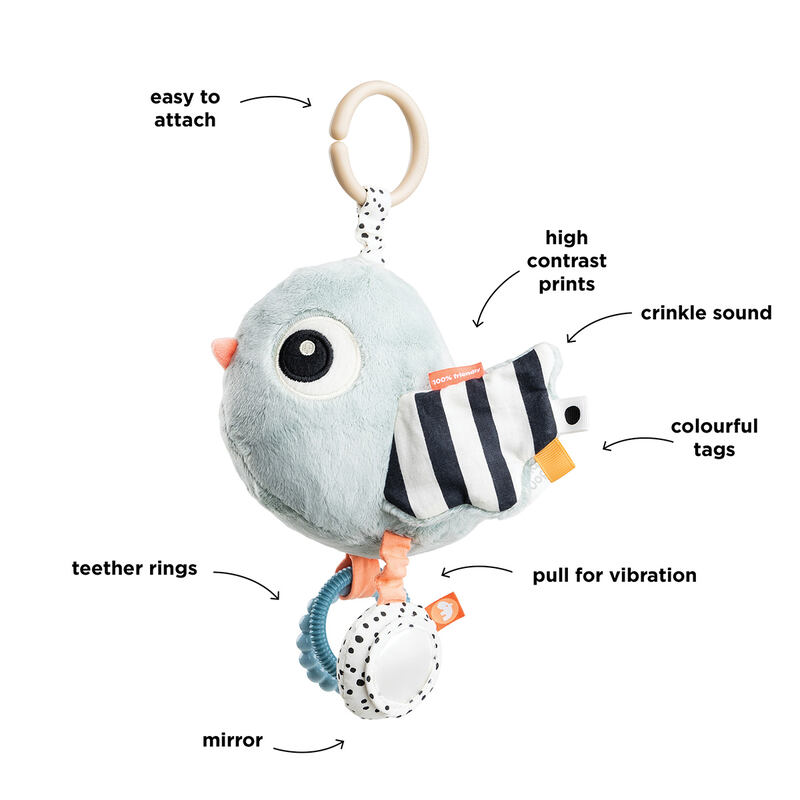 Jouet d'activité sensoriel Birdee Bleu Done by Deer information