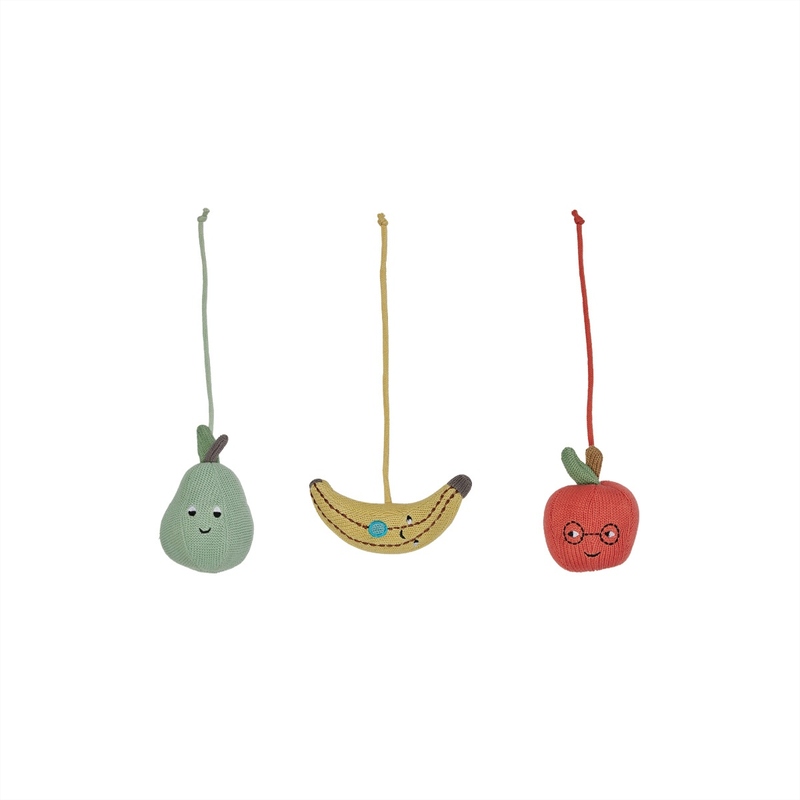 Jouet pour arche d'éveil Yummy Yellow / Red / Green Oyoy produit face