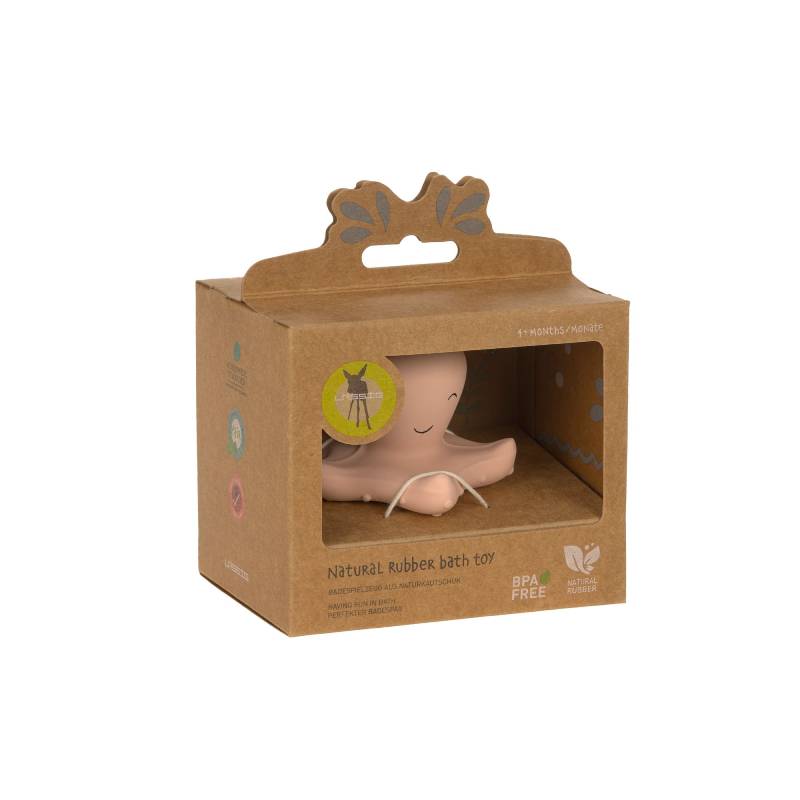 Jouet de bain en caoutchouc naturel Octopus Lassig packaging