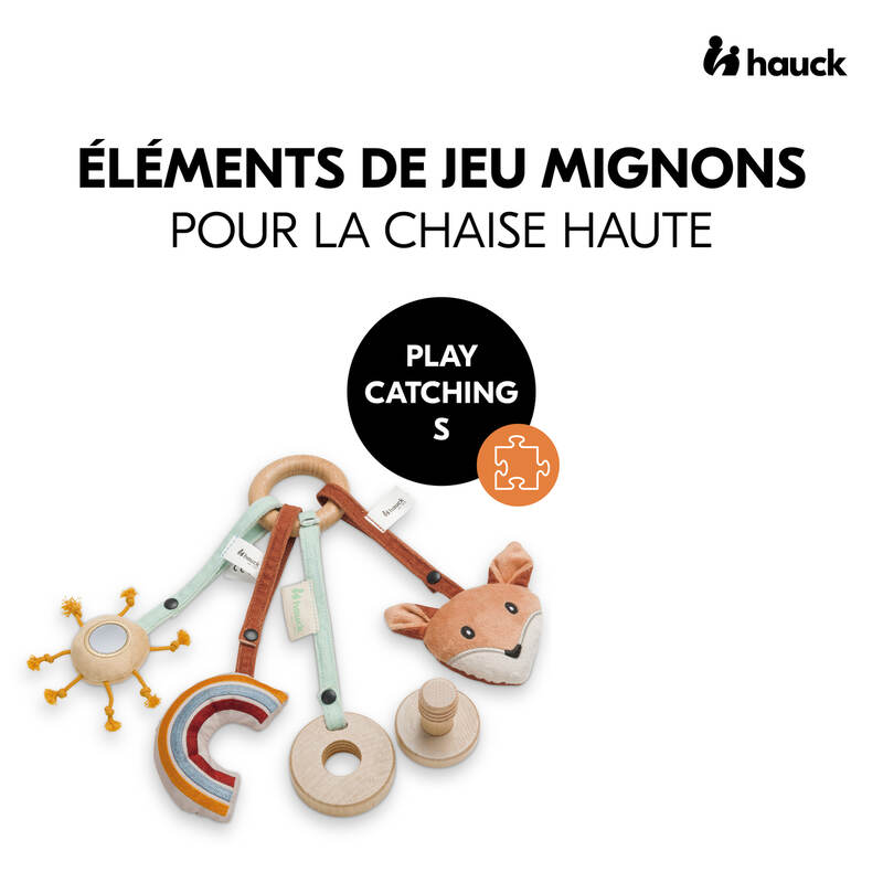 Jouet en bois pour chaise haute Hauck Play Catching S Fox Hauck face