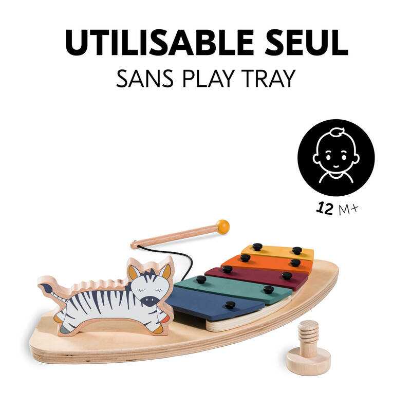 Jouet en bois pour chaise haute Hauck Play Music Zebra Hauck zebre