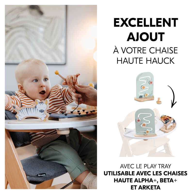 Jouet en bois pour chaise haute Hauck Play Planting S Flowers Hauck ajout