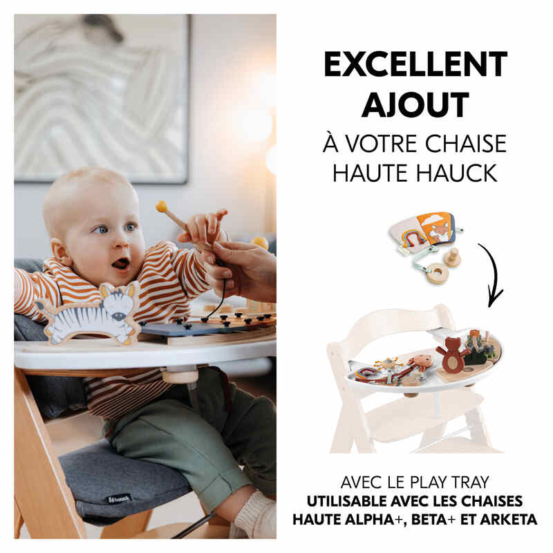 Jouet en bois pour chaise haute Hauck Play Reading S Animals Hauck ajout