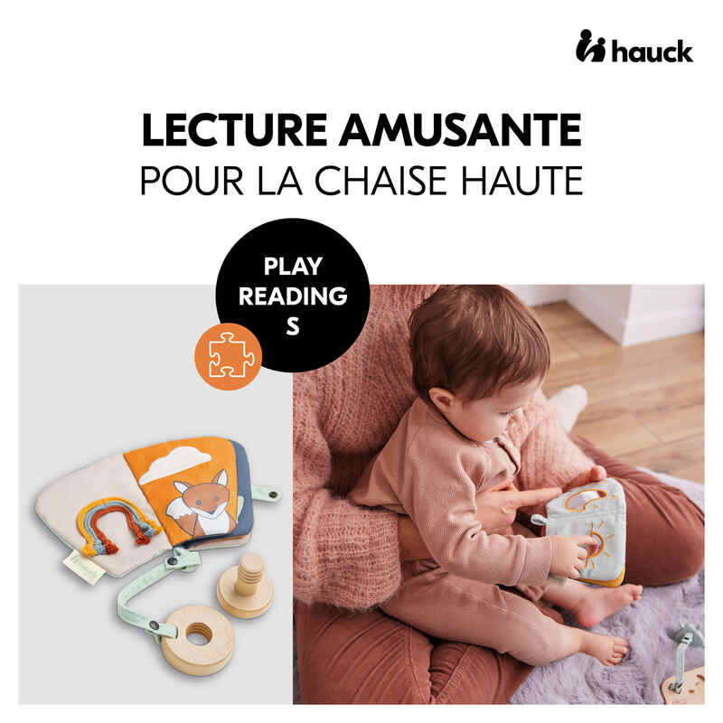 Jouet en bois pour chaise haute Hauck Play Reading S Animals Hauck face