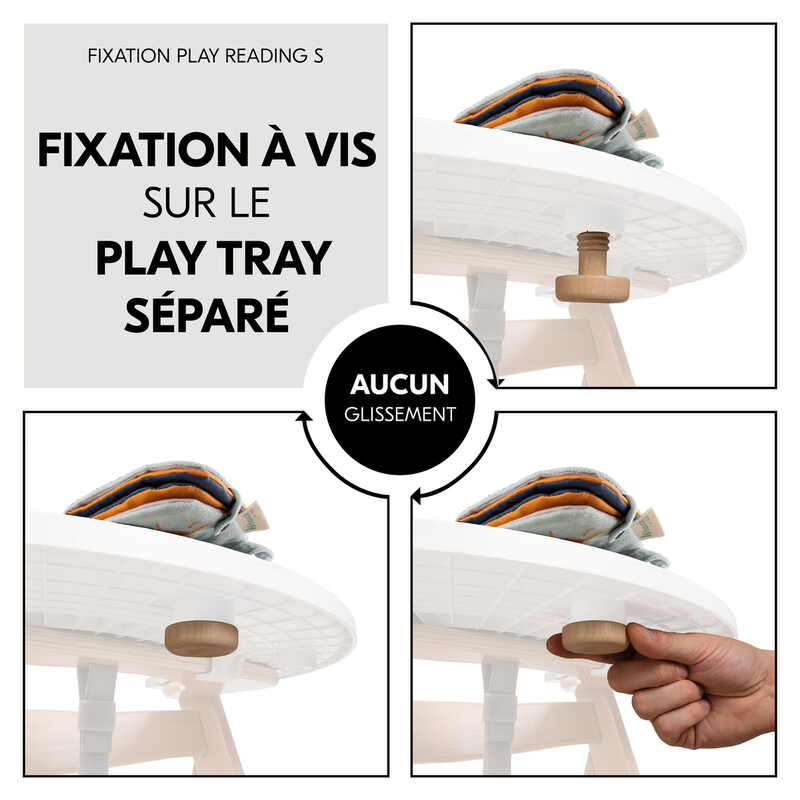 Jouet en bois pour chaise haute Hauck Play Reading S Animals Hauck fixation