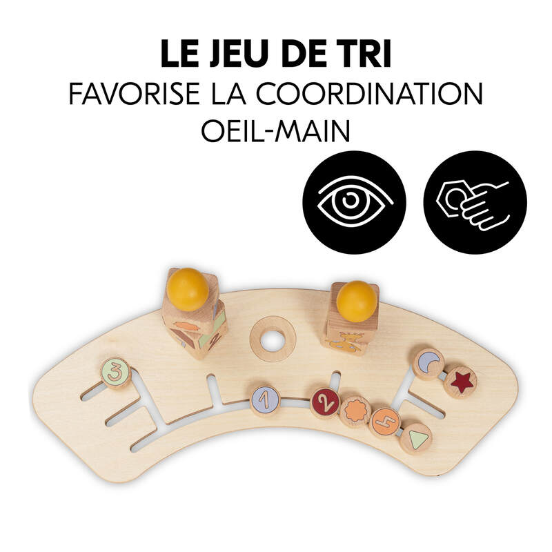 Jouet en bois pour chaise haute Hauck Play Sorting Giraffe Hauck coordination
