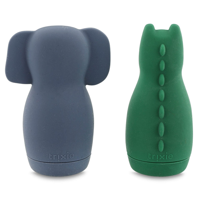 Jouets de bain aspergeur Mrs. Elephant & Mr Crocodile Trixie dos