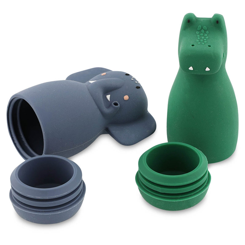 Jouets de bain aspergeur Mrs. Elephant & Mr Crocodile Trixie ouvert