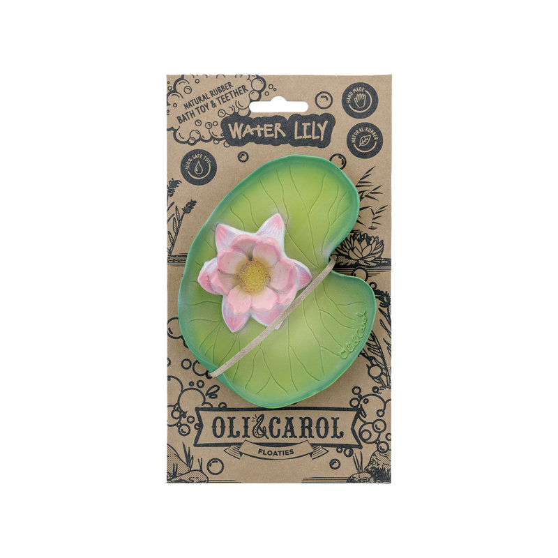 Jouet de bain de dentition Nénuphar Water Lily Oli & Carol packaging