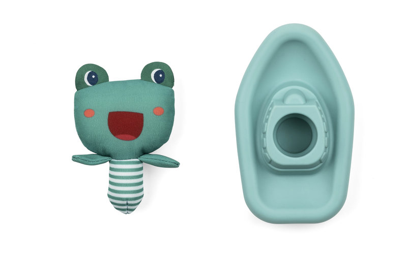 Jouet de bain James la Grenouille et son bateau Lilliputiens éléments