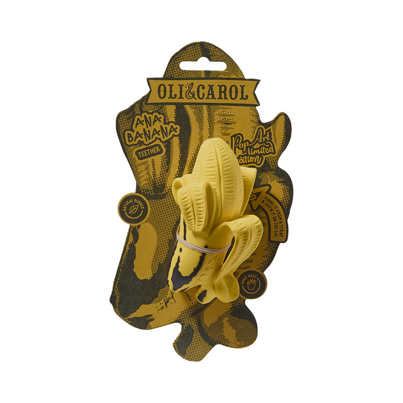 Jouet de dentition Ana Banana Pop Art Oli & Carol packaging 