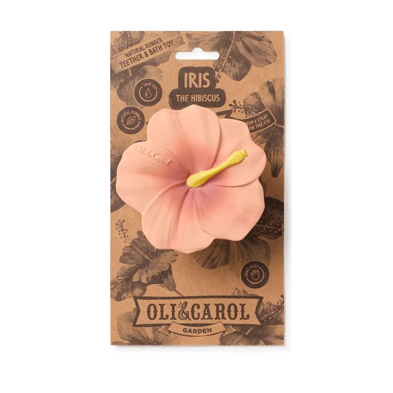 Jouet de dentition Iris l'Hibiscus Oli & Carol packaging
