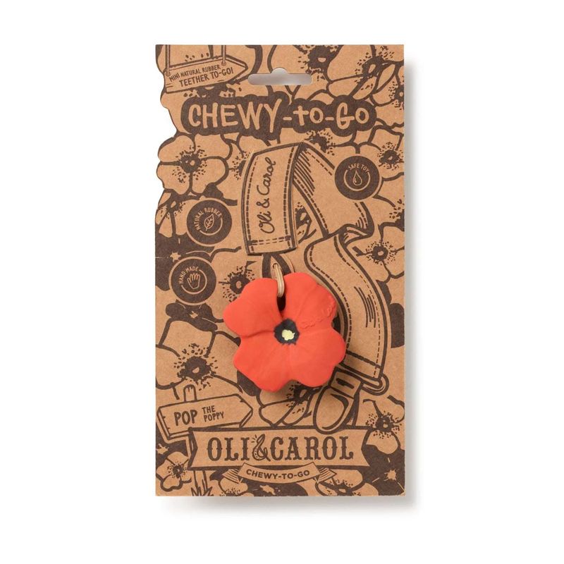 Jouet de dentition Pop Le Coquelicot Oli & Carol packaging