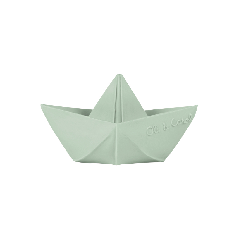 Jouet de dentition Bateau Origami Oli & Carol face