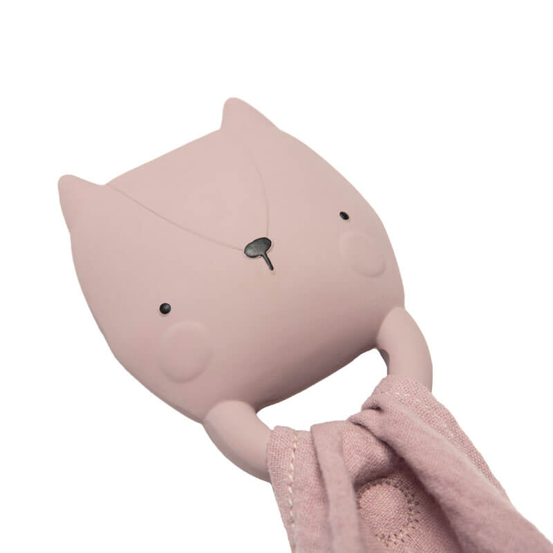 Jouet de dentition en caoutchouc naturel avec doudou Zappy SEBRA zoom