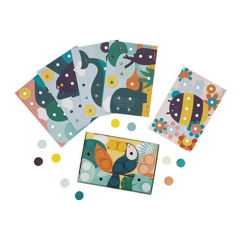 Puzzle en bois pour bébé animaux - Jeu d'éveil enfant 18 mois JANOD