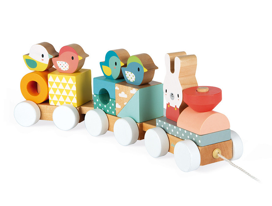 Jouet d'éveil train en bois Janod 2