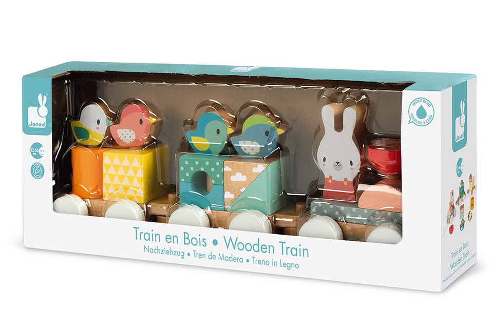 Jouet d'éveil train en bois Janod 5
