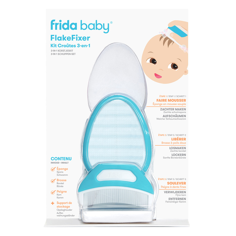 Kit 3-en-1 Croûtes de lait bébé Frida produit face