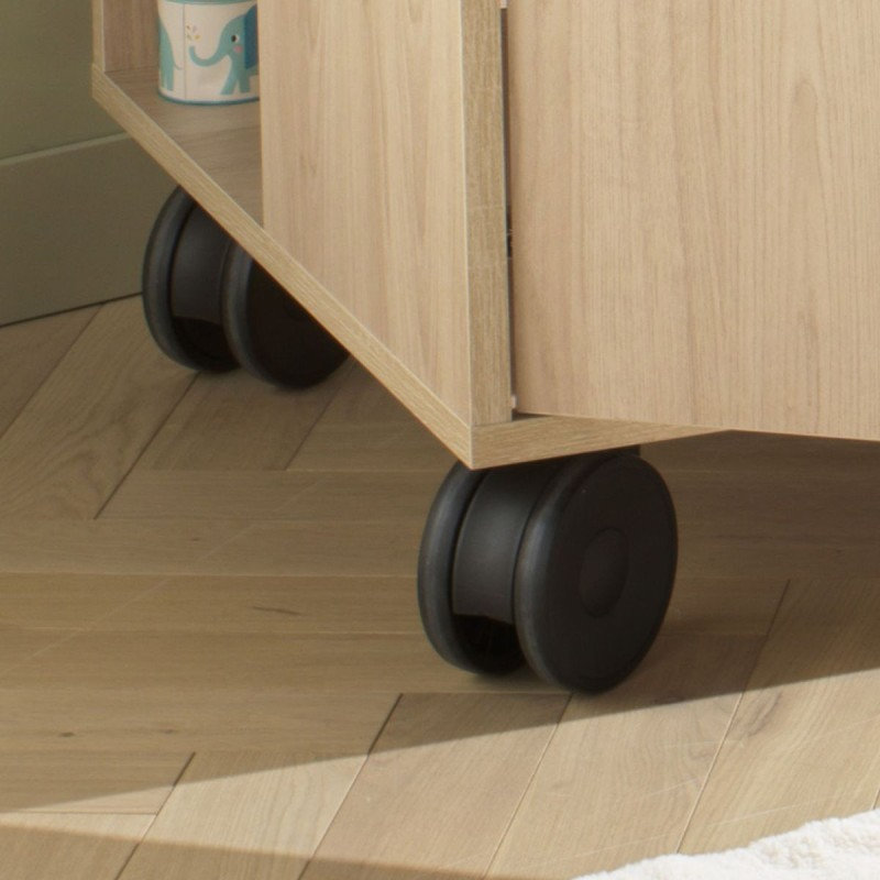 Commode îlot avec plan à langer en option Sauthon roulettes