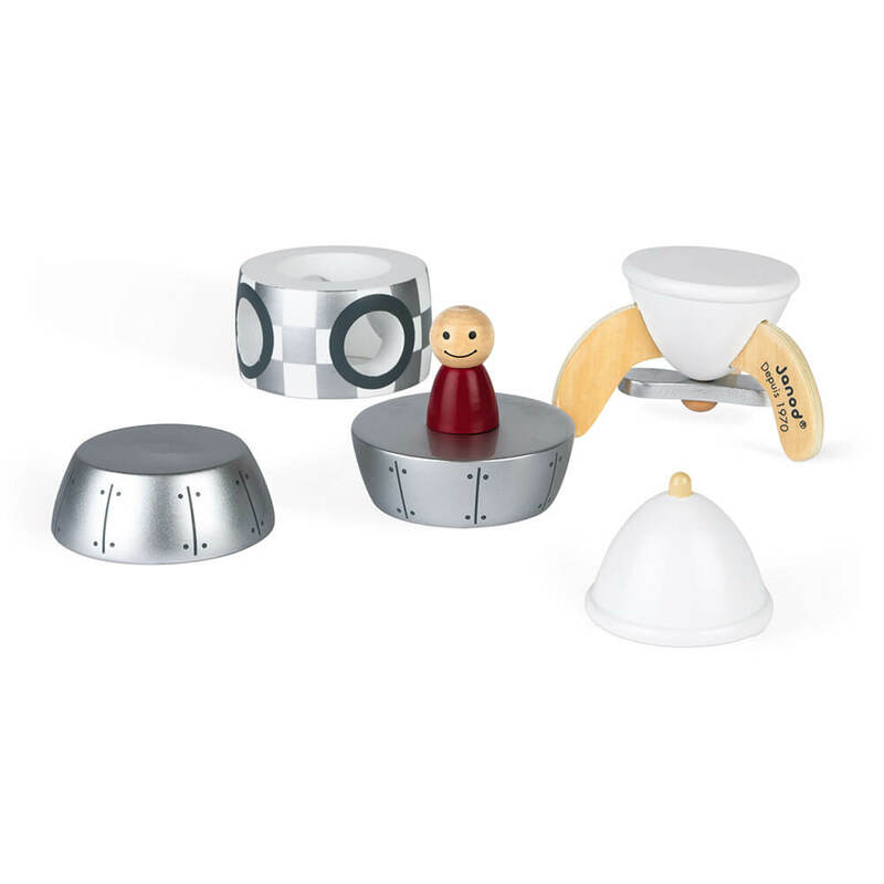 Kit magnet Fusée argentée Janod Elements 3