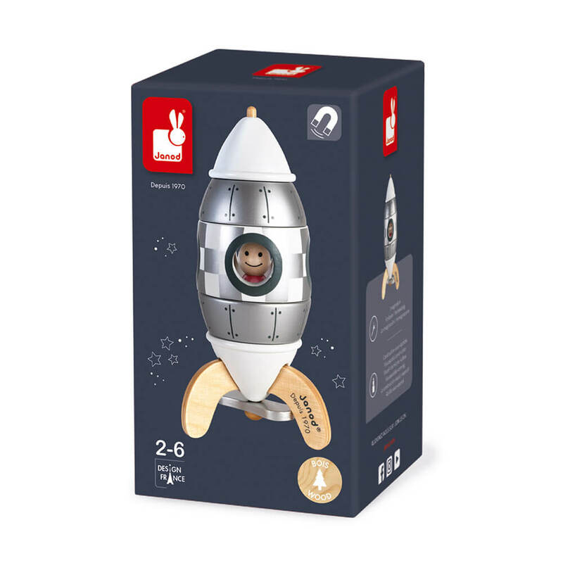 Kit magnet Fusée argentée Janod Packaging 2