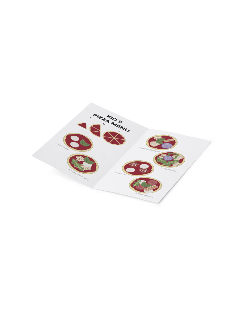 Kit pizza Kids Concept menu