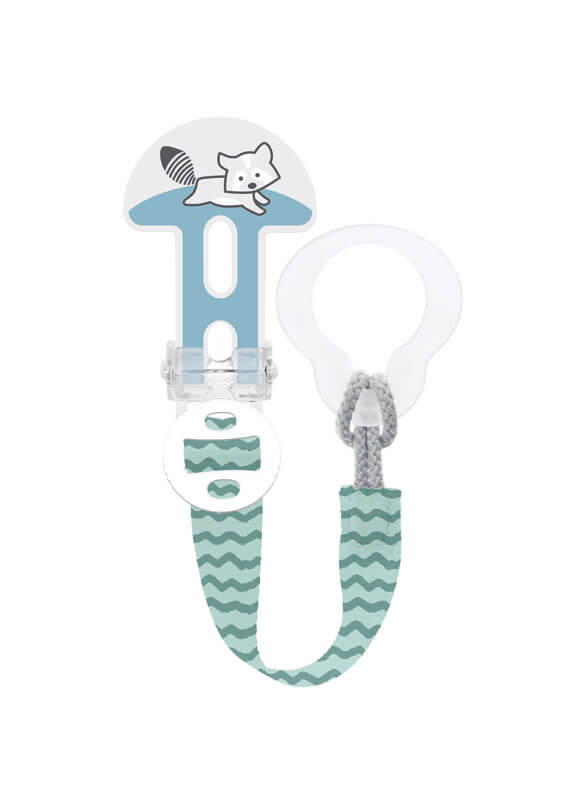 Kit Sucette en silicone et Attache sucette 18 mois+ Aléatoire MAM attache bleue