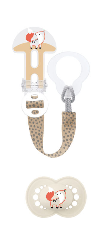 Kit Sucette en silicone et Attache sucette 18 mois+ Aléatoire MAM
